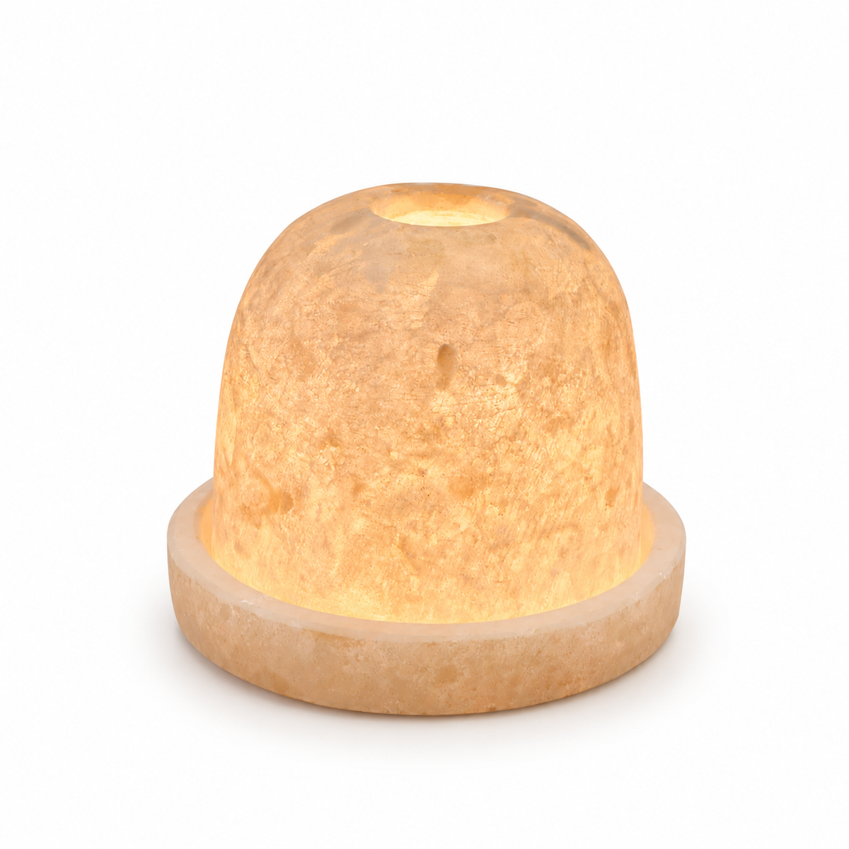 Alabaster tea light holder