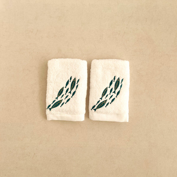 Marine Melody Guest Towels Set of 2