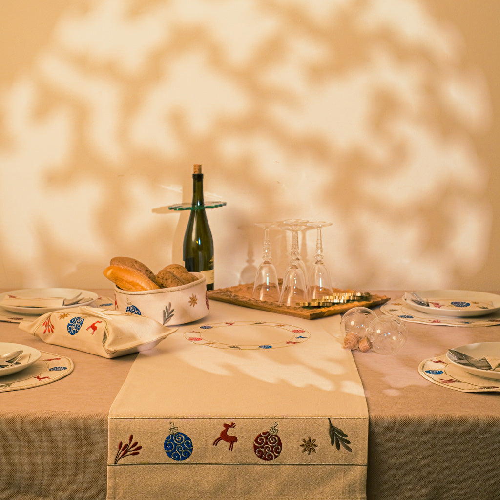 Festive Ornaments Table Runner