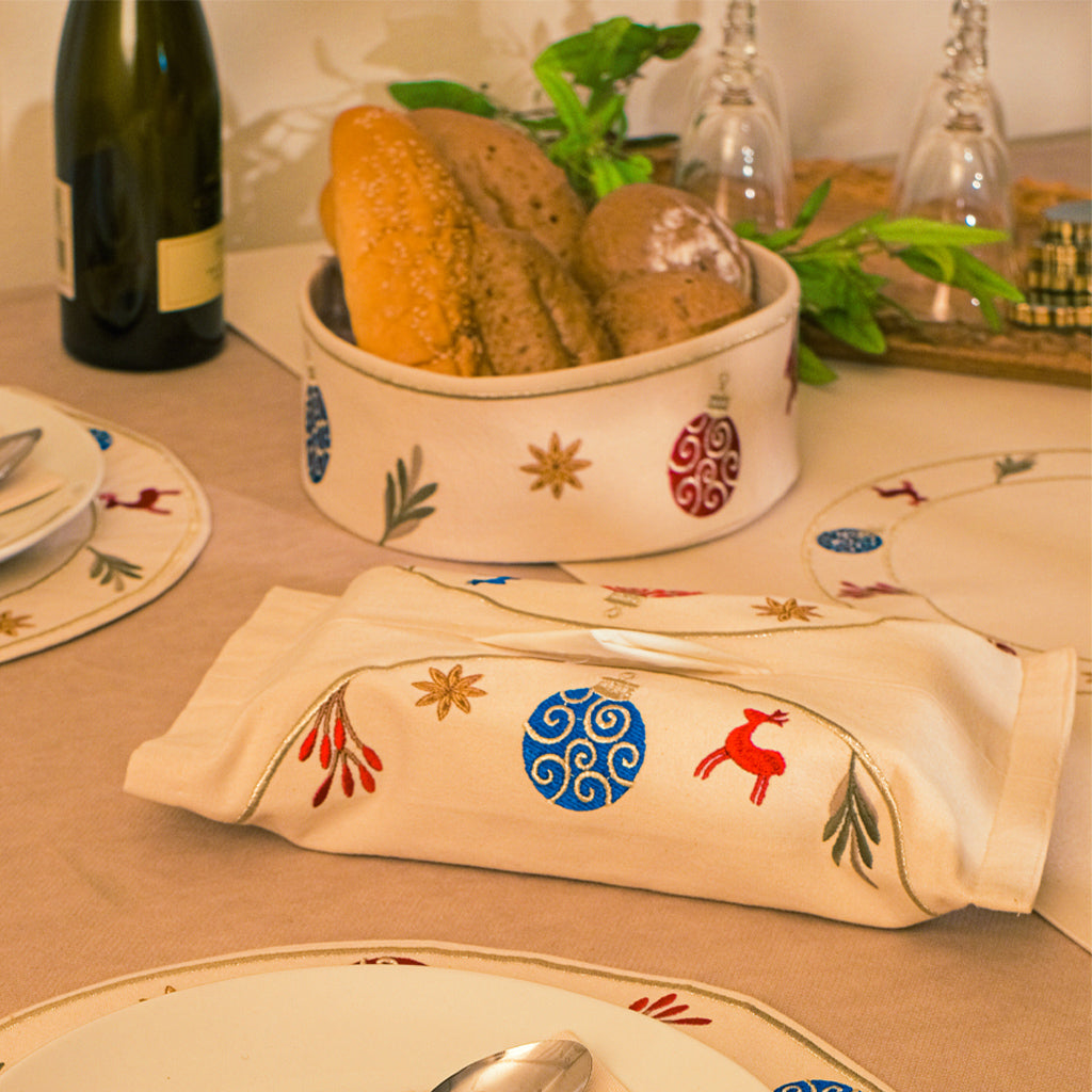 Festive Ornaments Tissue Box