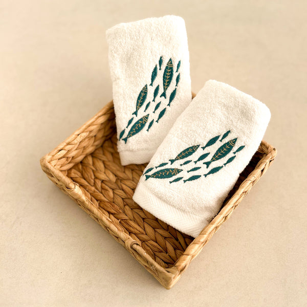Marine Melody Guest Towels Set of 2