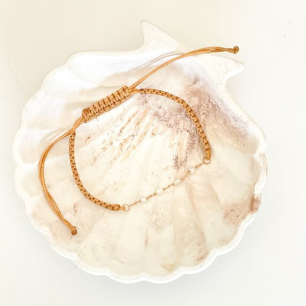 18K Pearl Shamballa Bracelet
