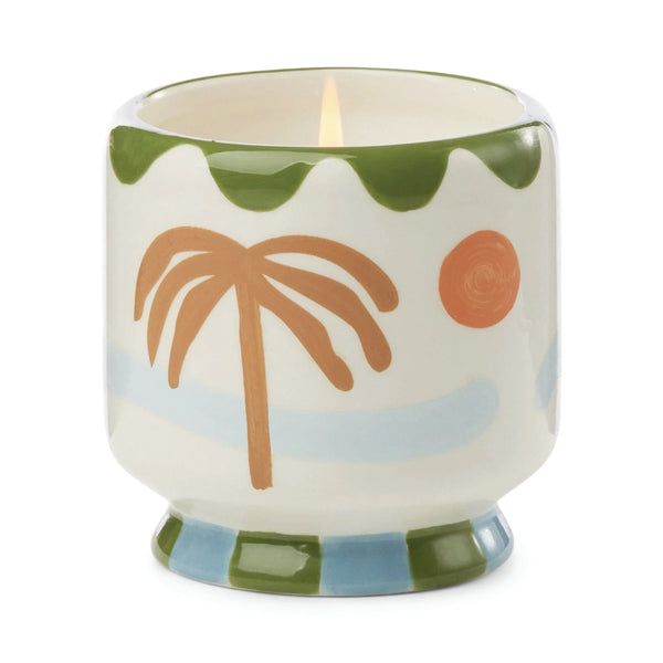 Palm Tree Ceramic Candle