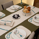 Sebha Table Runner-Turquoise