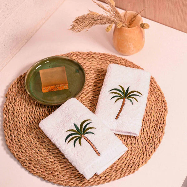 Palm Guest Towels - Set of 2