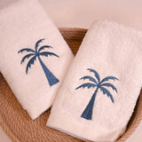 Blue Palm Guest Towels Set of 2