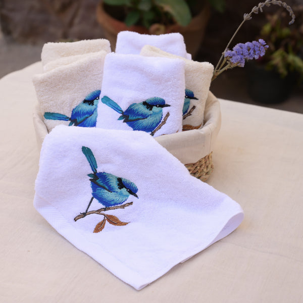 Blue Bird Towels Set of two