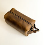 Men's Leather Toiletry Bag - Large