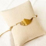 18K Gold Angel Wing and Shamballa Bracelet