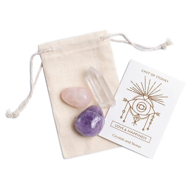 Cast of Stones Love and Happiness Crystal Set