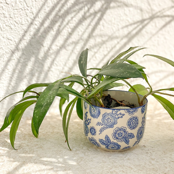 Bleu Blanc Floral Vase