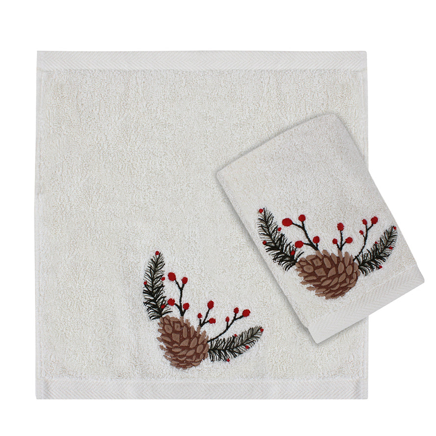 Pine Cone Guest Towel Set of 2