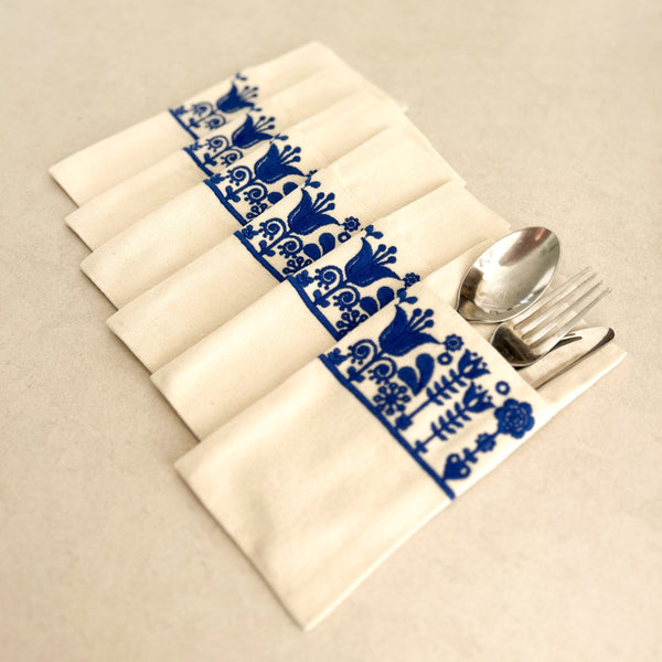 Scandi Garden Cutlery Pouch Set of 6