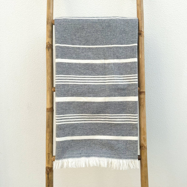 Thin Stripped  Hammam Beach Towel - Blue