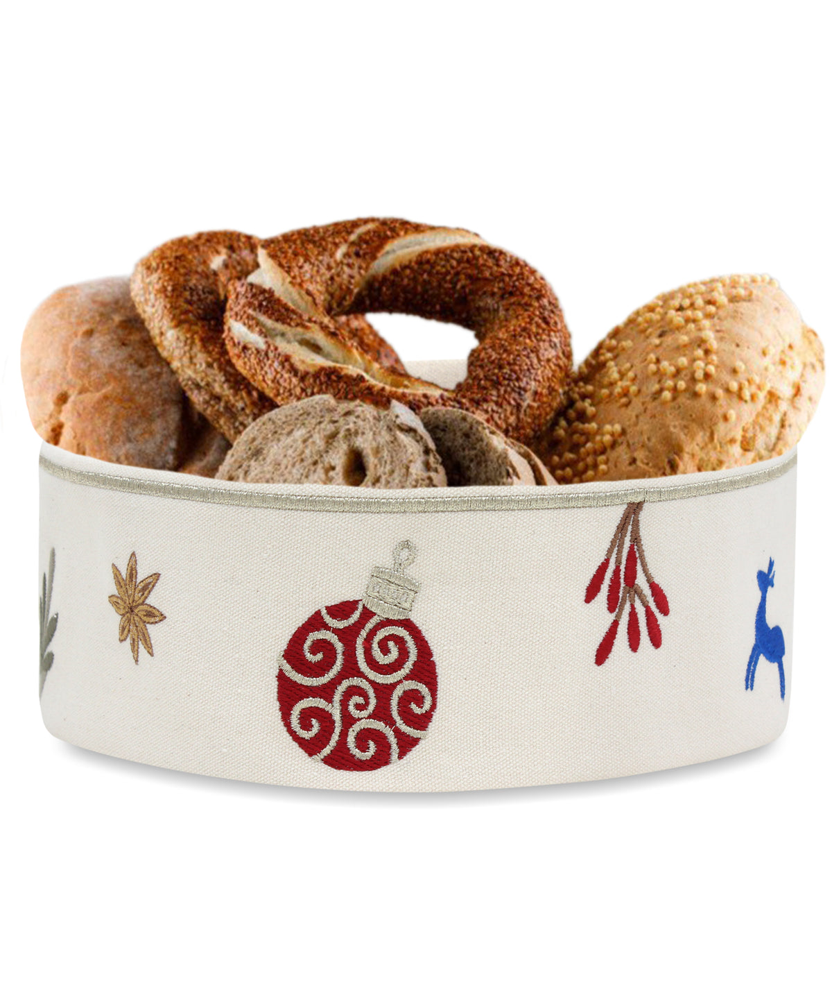 Festive Ornaments Bread Basket
