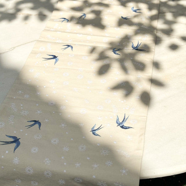 Bird and Flowers Table Runner