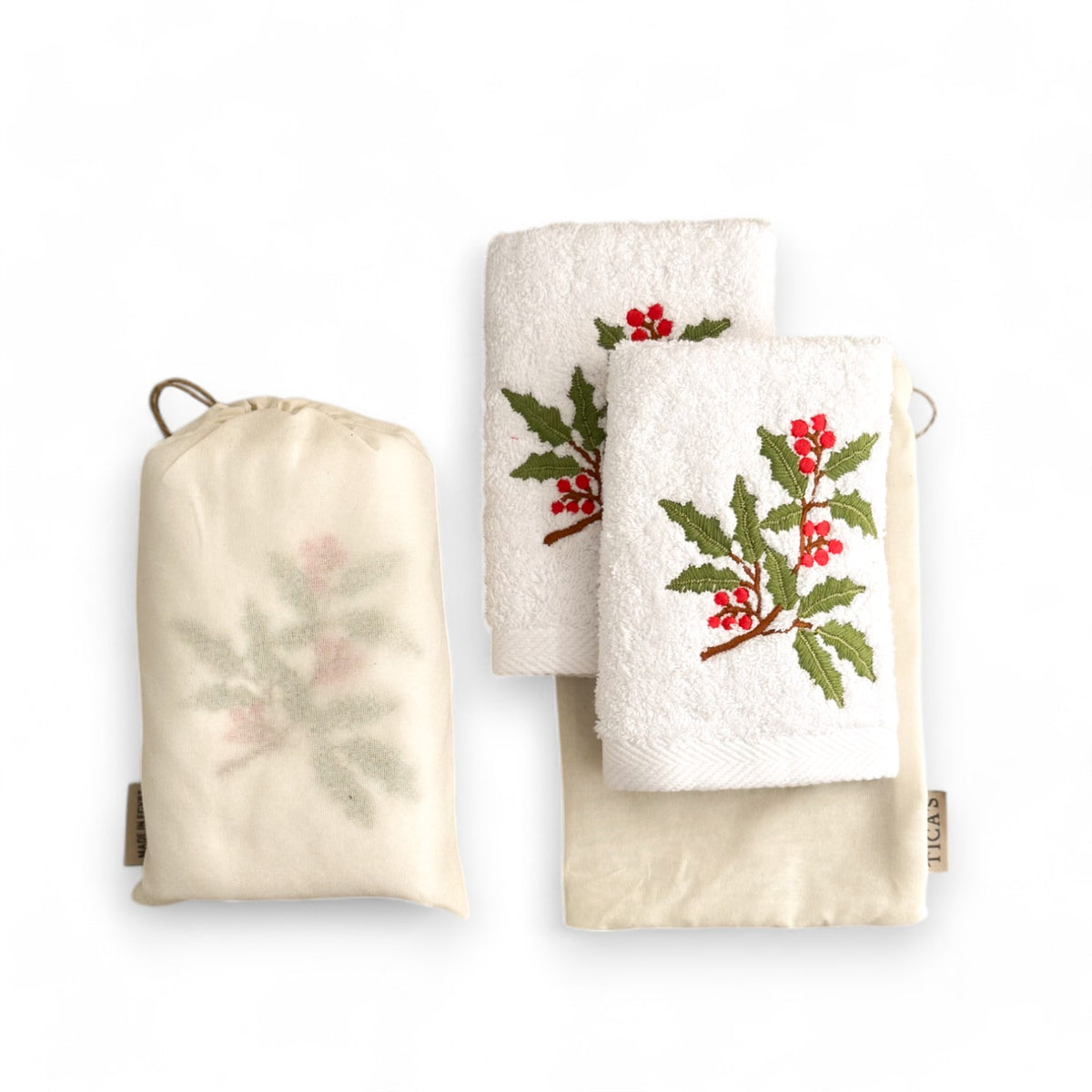 Winterberry Guest Towels - Set Of Two