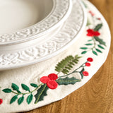 Winterberry Round Placemat - Set Of Six