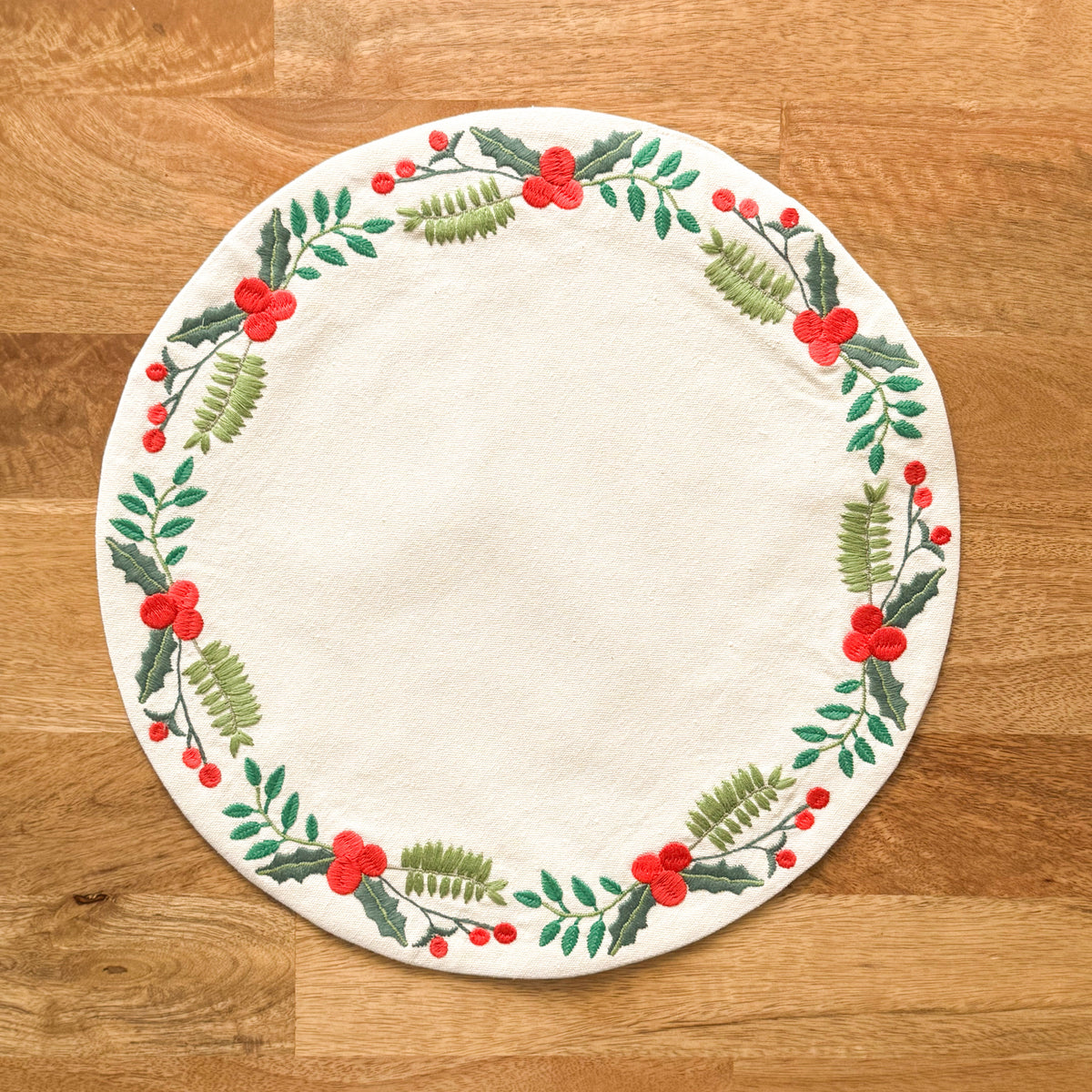 Winterberry Round Placemat - Set Of 2