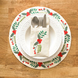 Winterberry Round Placemat - Set Of Six