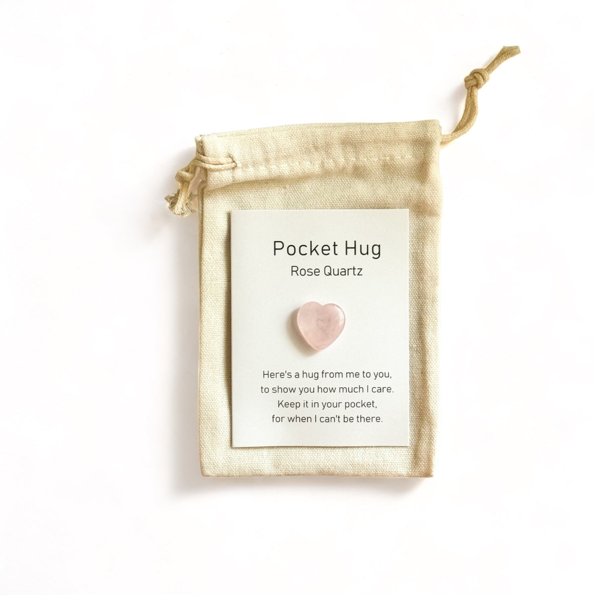 Pocket Hug - Rose Quartz Heart