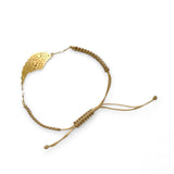 18K Gold Angel Wing and Shamballa Bracelet