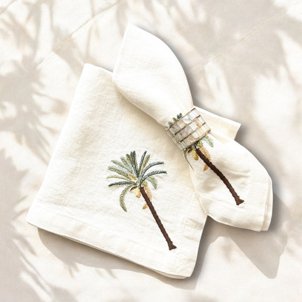 Palmier Linen Napkins, Set of 2 -Linen Tales