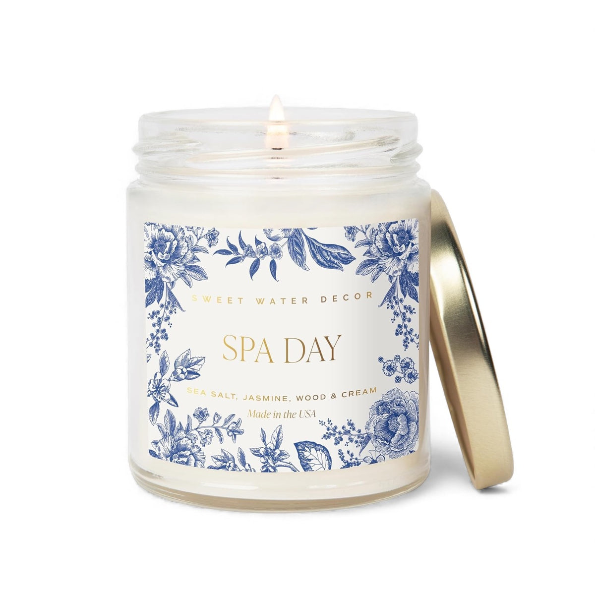 Spa Day Floral Candle