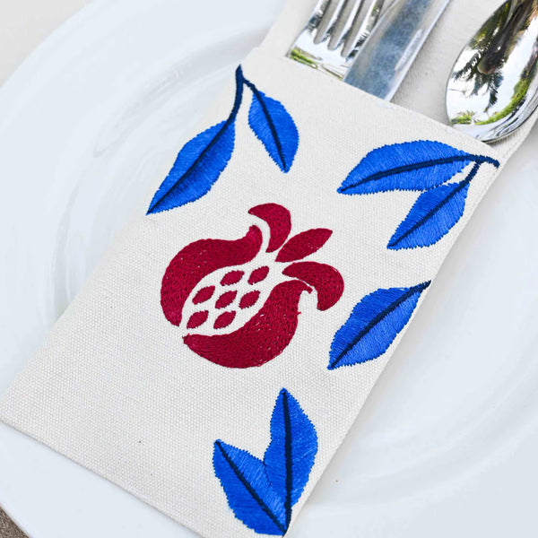 Pomegranate Field Cutlery Pouch - Set of 6