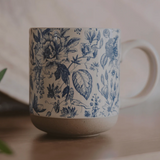Floral Delft Coffee Mug