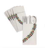Fall Wreath Cutlery Sleeve Sets of 6