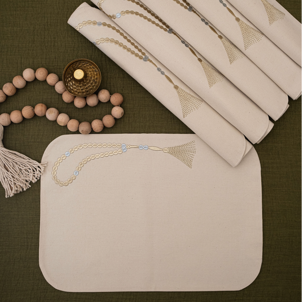 Sebha Placemat Set of 6 - Gold