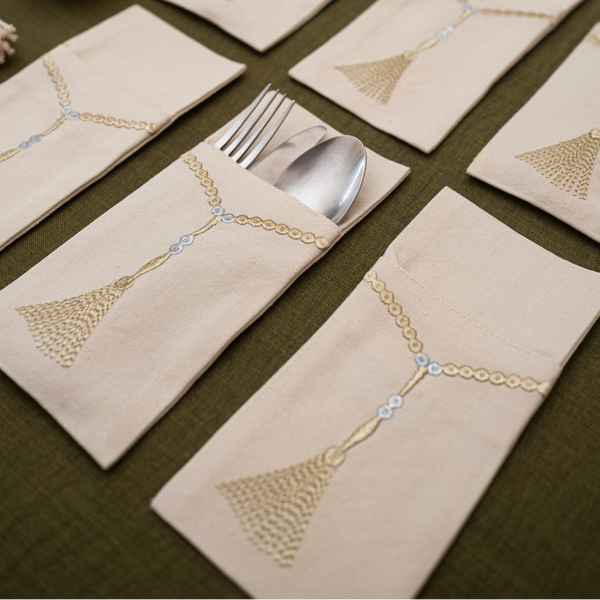 Sebha Cutlery Set of 6- Gold