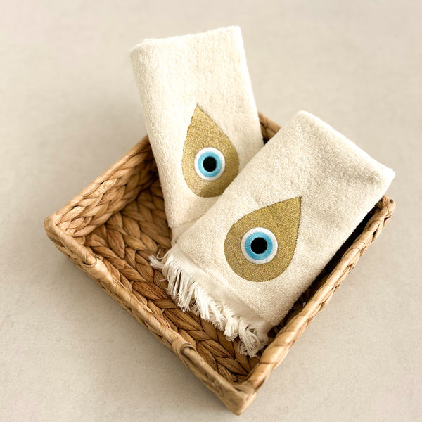 Golden Eye Guest Towels Set of 2