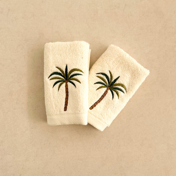 Palm Guest Towels - Set of 2