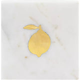 Lemon Brass Marble Coaster - À la