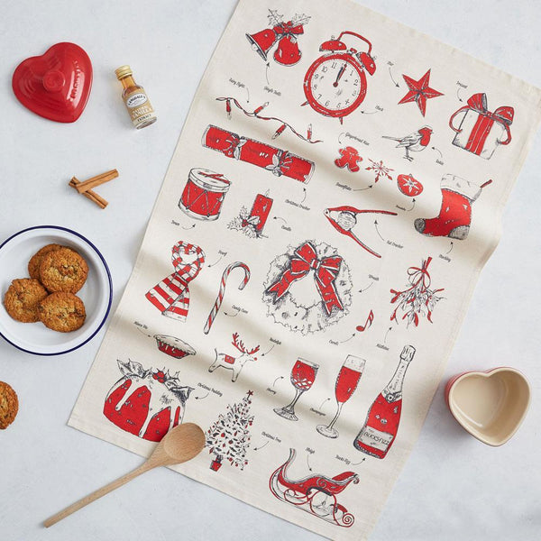 Santa's Sleigh Tea Towel