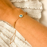 18K Evil Eye Shamballa Bracelet