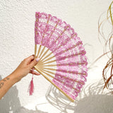 Lace Fan - Pink