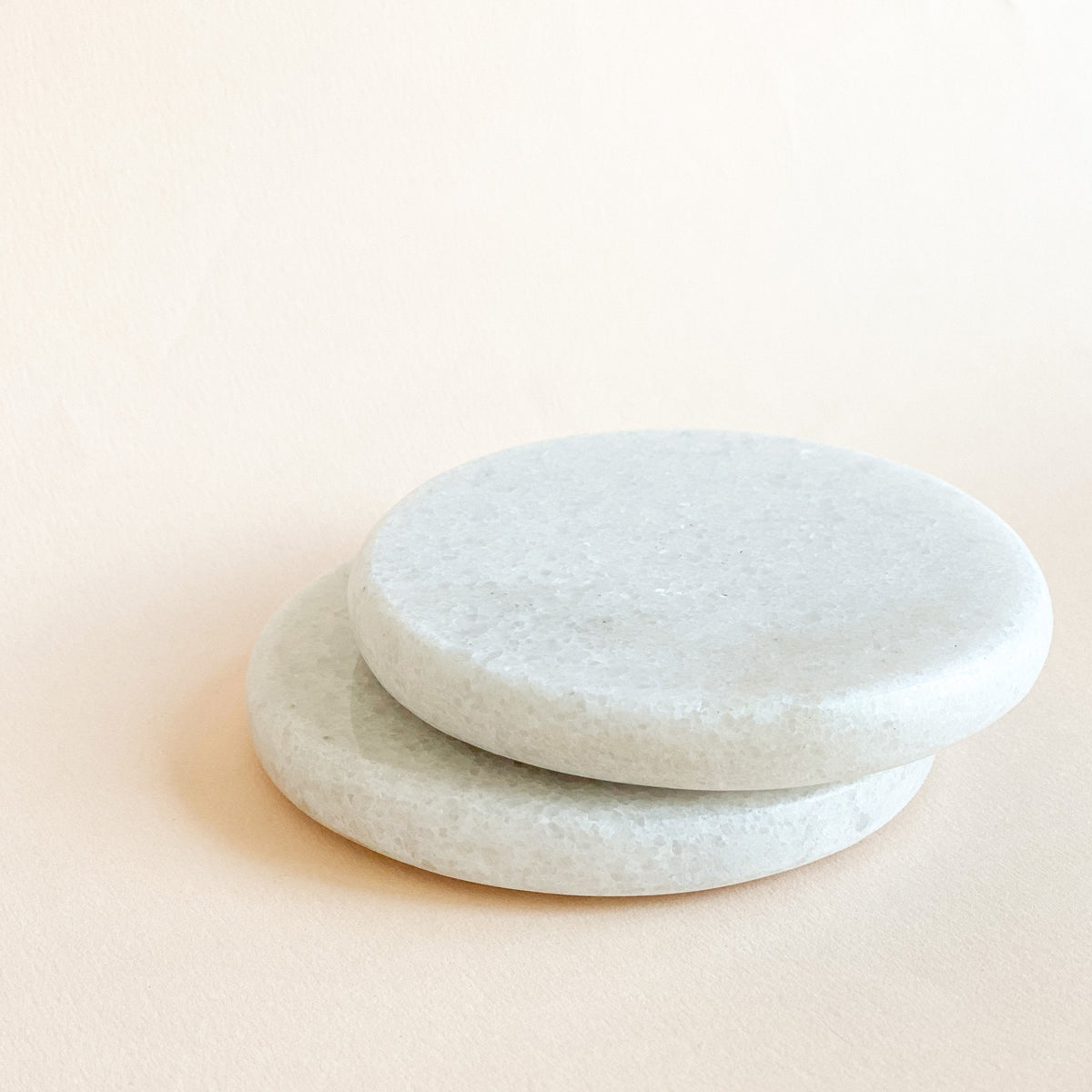 Round Marble Coaster, Set of 2