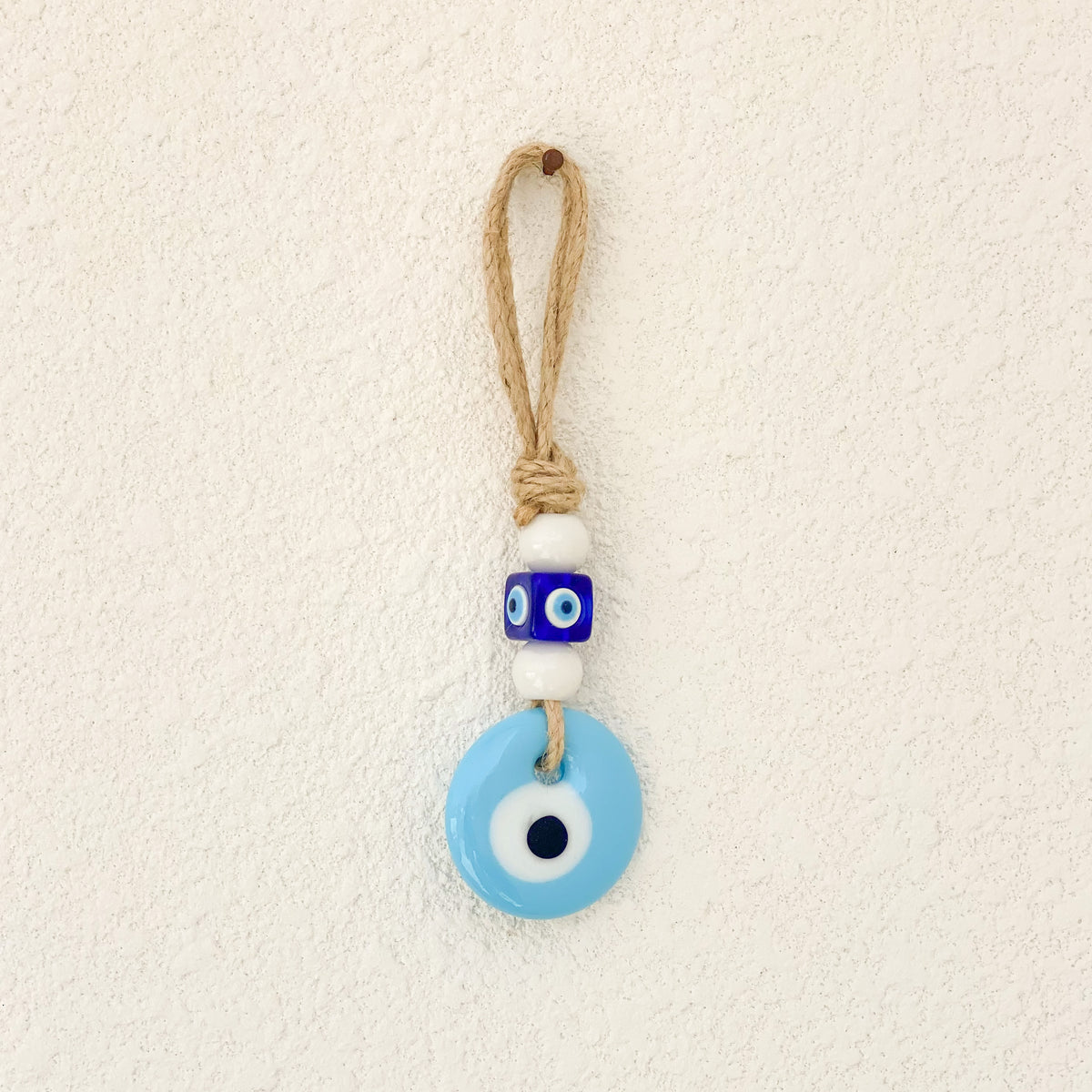 Glass Evil Eye Charm - Blue