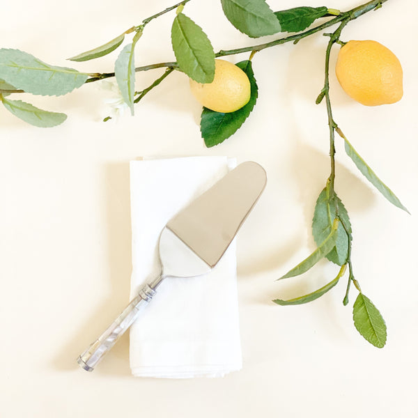 Mother of Pearl Cake Server
