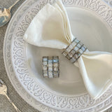 Mother of Pearl Napkin Rings, Set of 4