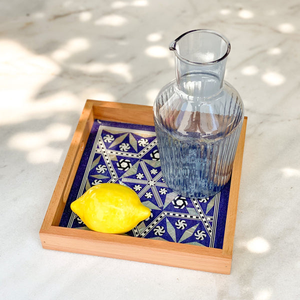 Arabesque Tray - Blue