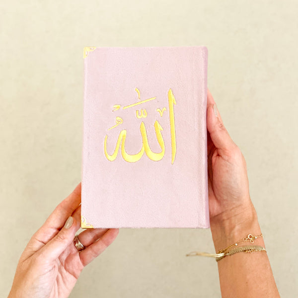 Quran - Pink with Gold Embroidery