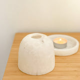 Alabaster tea light holder