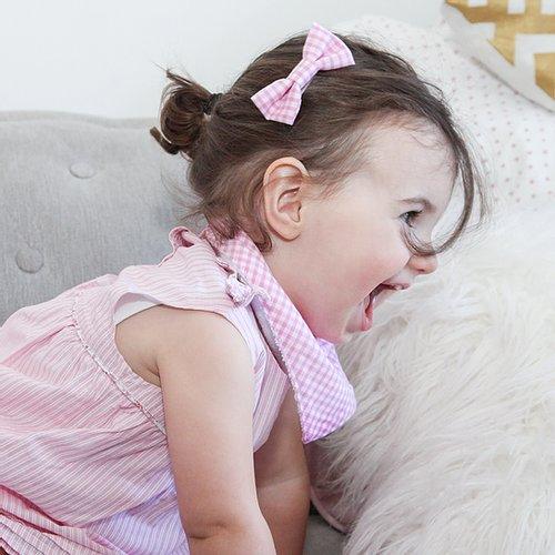 Pink Gingham Bib - Lexie Drew