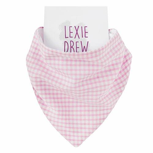 Pink Gingham Bib - Lexie Drew
