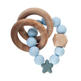 Blue Natural Wood Teething Toy