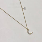 Crescent Moon and Star Necklace